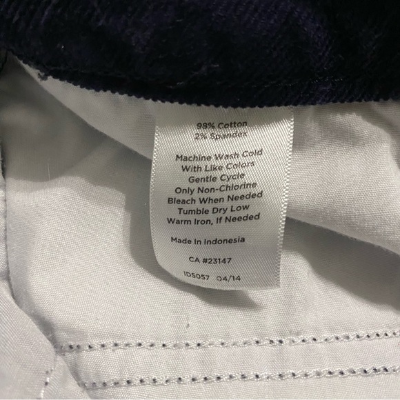 Talbots Navy Blue Cotton Strerch Curvy Corduroy Pants - Picture 6 of 6